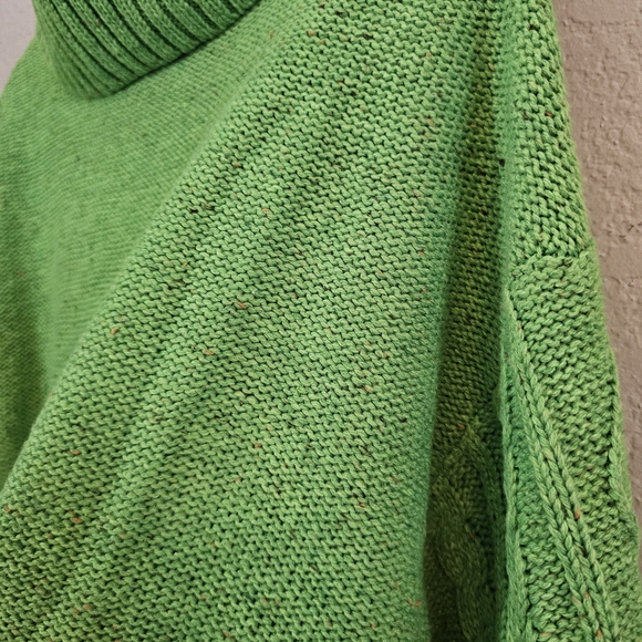 Anthropologie/Sanctuary Chunky Cable Knit Cowl Neck Sweater, Green, Womens Large - Picture 9 of 9